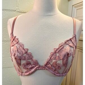 Victoria's Secret Pink Lace Bra 34C